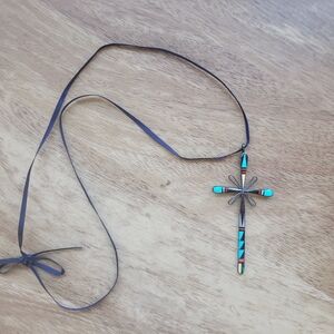 Elegant Black and Turquoise Necklace